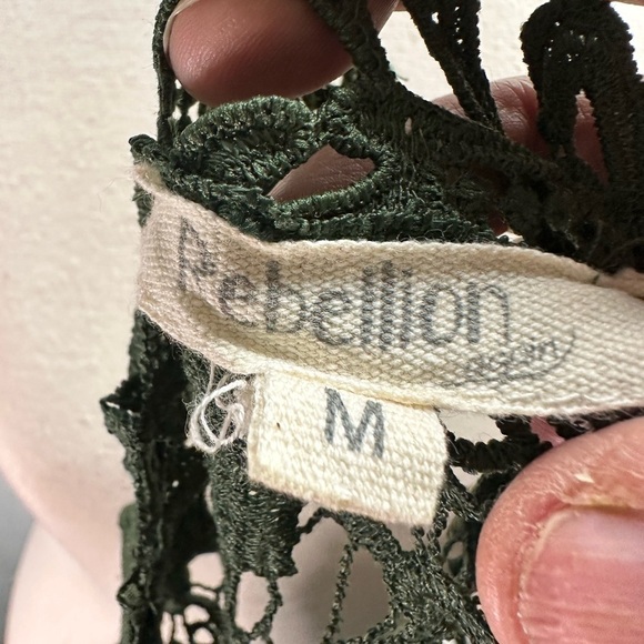 Rebellion women’s high neck laced lined dress size M - Picture 5 of 10